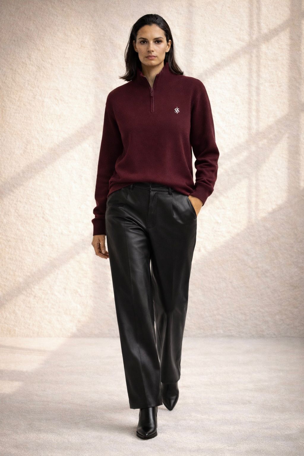 Essential Maroon Quarter Zip